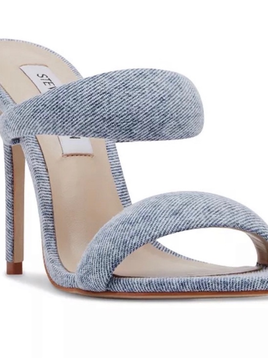 Steve Madden Shoes - Steve Madden Light Denim Double-Strap Stiletto Sandal